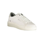 Gas Bianco Donna sneaker made of polyurethane with sleek design and white color, featuring casual lace-up style and comfortable fit.