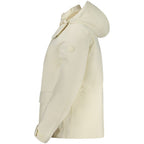 White North Sails polyester women's parka jacket with hood, front zipper, and button details for outdoor wear.