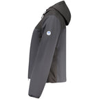 Black North Sails women's polyester jacket with a sleek design and front zipper, suitable for casual and outdoor wear.