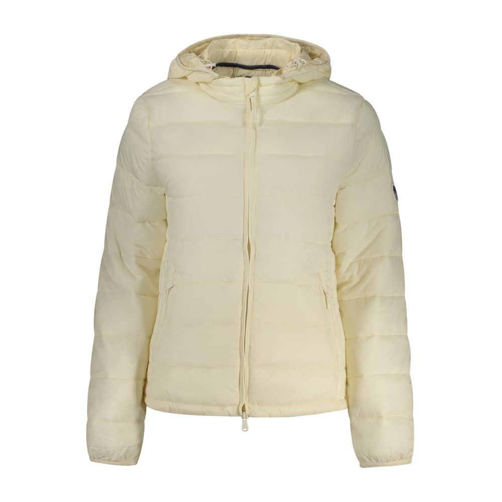 White North Sails polyester women's jacket with a fitted design, featuring a front zipper and hood for casual outdoor wear.