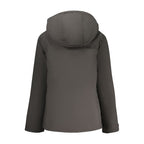 Black North Sails polyester women's jacket with a sleek design and front zipper, ideal for casual outdoor wear.
