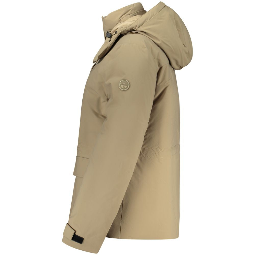 North Sails Marrone polyester women's jacket, lightweight and stylish, featuring a zip-up front and casual design.