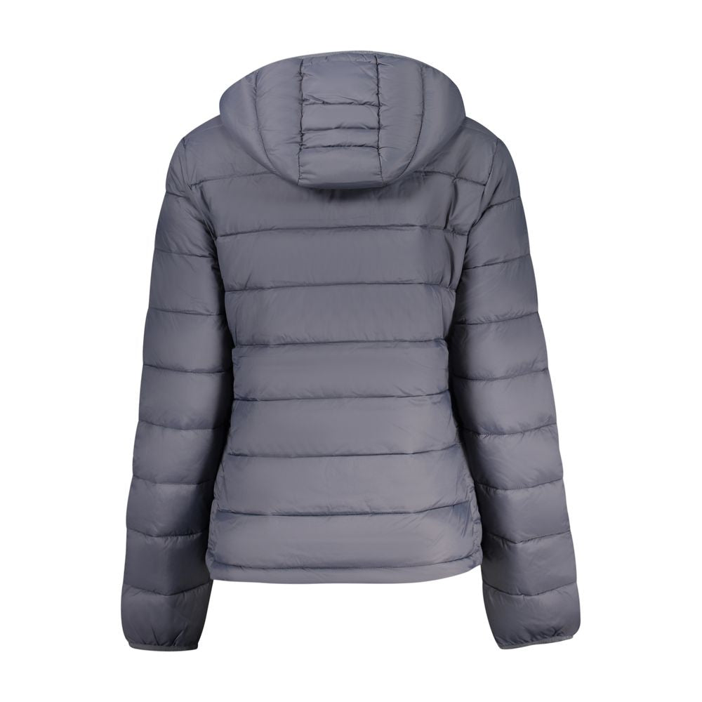 North Sails Grigio polyester women's jacket with front zipper, standing collar, and long sleeves, suitable for casual wear.
