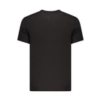 Tommy Hilfiger Nero cotton men's T-shirt in black, featuring a classic fit and crew neckline, laid flat.
