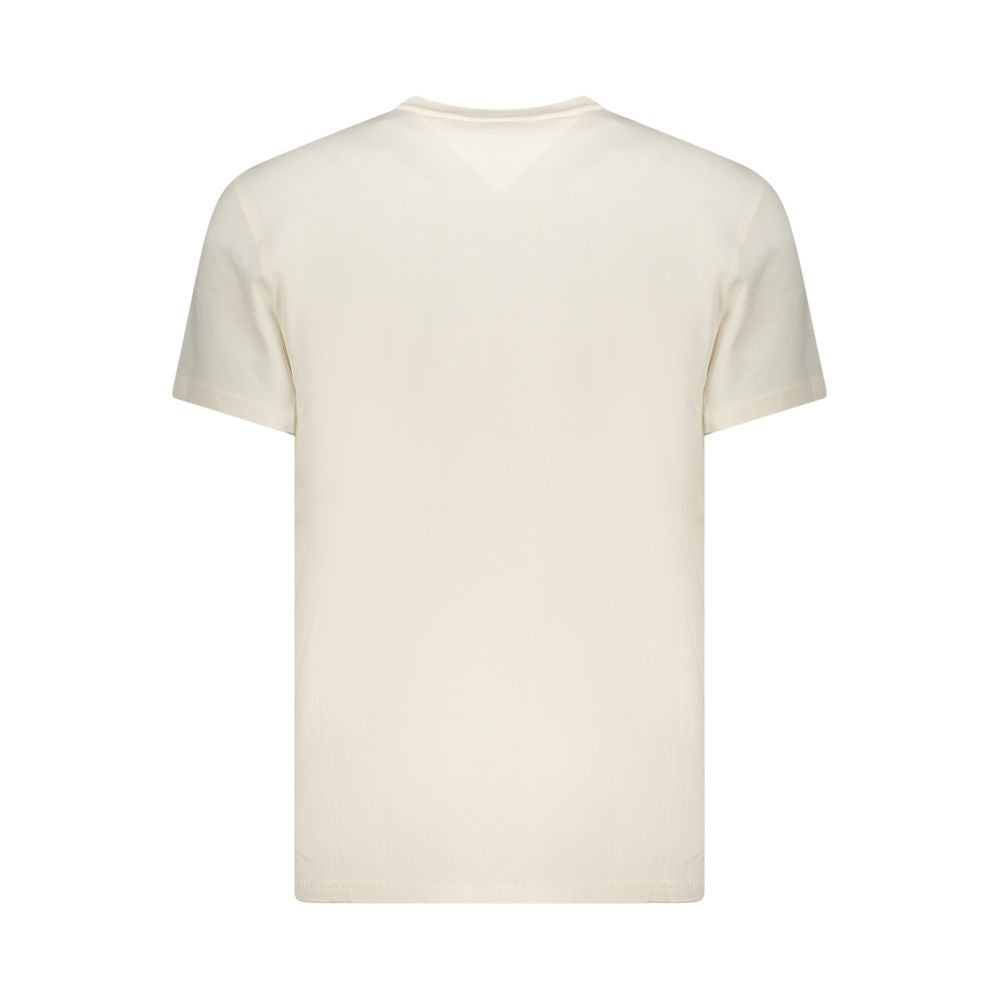 Tommy Hilfiger Bianco cotton men's T-shirt featuring a classic fit and logo detail on the front.