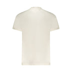 Tommy Hilfiger Bianco cotton men's T-shirt displayed on a hanger, featuring a classic crew neck and logo detail.