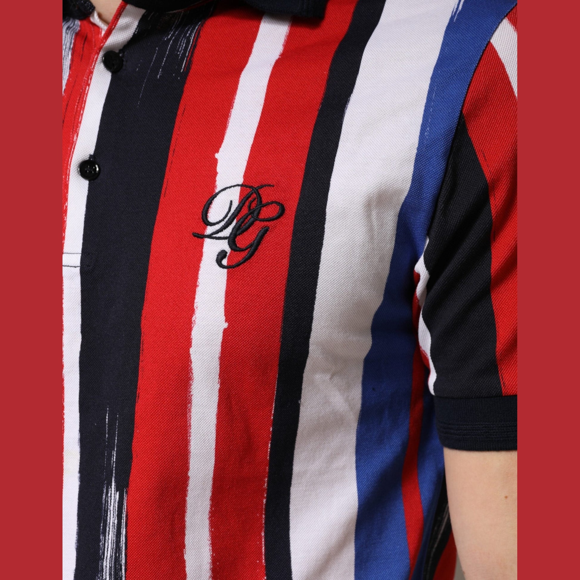 Dolce & Gabbana Multicolor Stripes Cotton Men Polo T-shirt Dolce & Gabbana