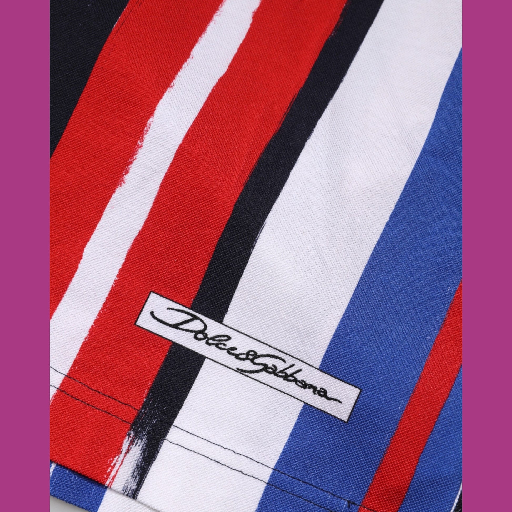 Dolce & Gabbana Multicolor Stripes Cotton Men Polo T-shirt Dolce & Gabbana