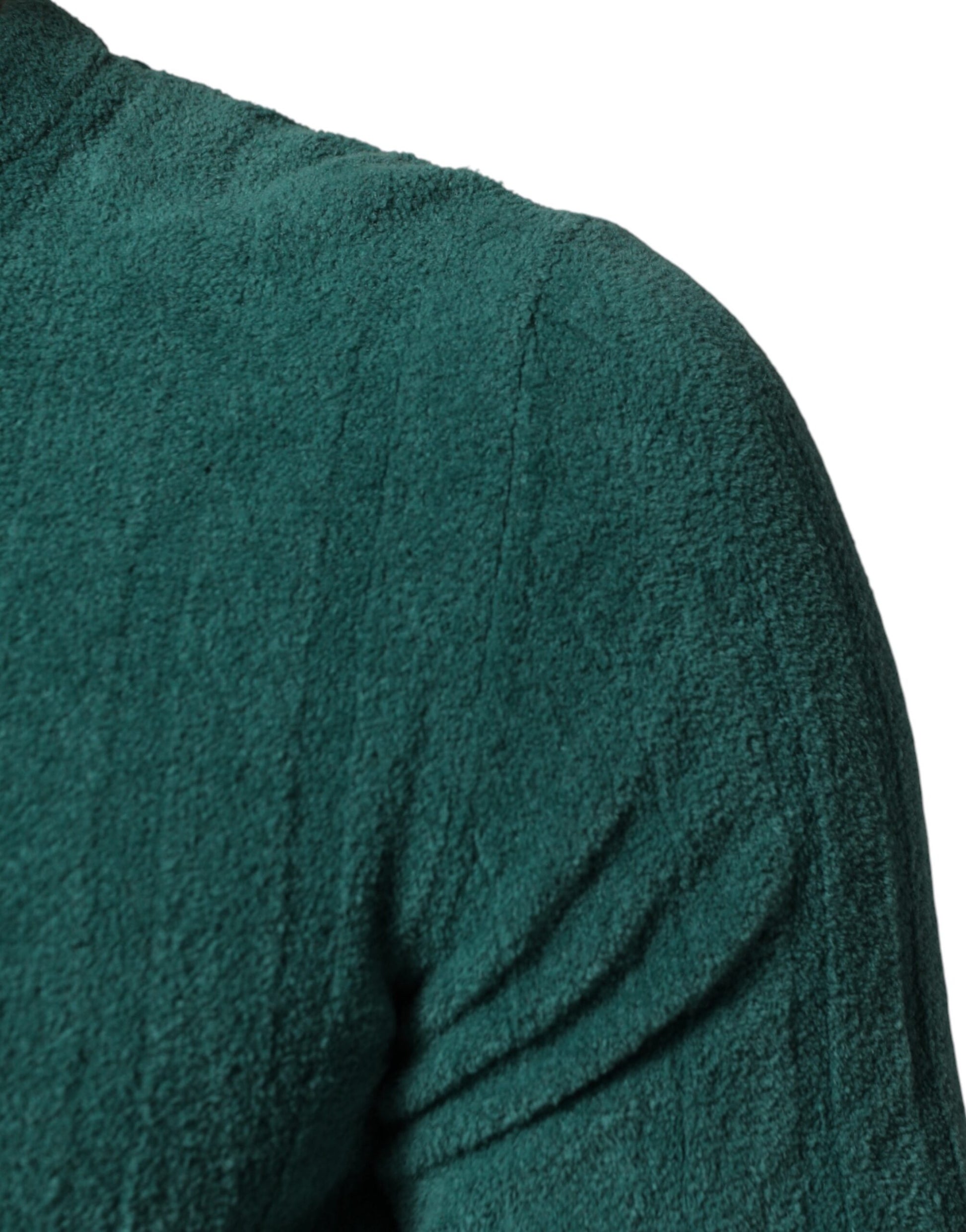 Dolce & Gabbana Dark Green Cotton Blend Men Crew Neck T-shirt Dolce & Gabbana