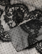Dolce & Gabbana Black White Lace Silk Blend MaxiSheath Dress - Eljoys Fashion 