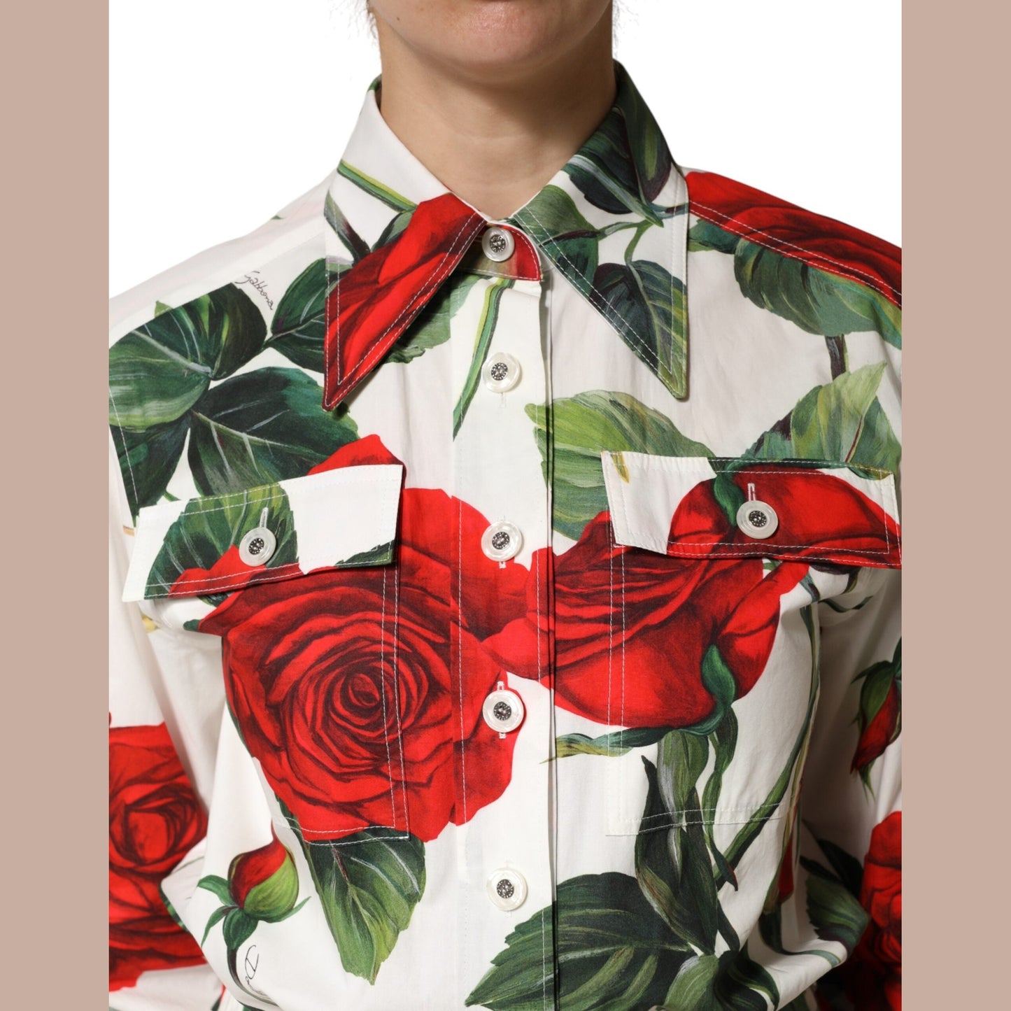 Dolce & Gabbana White Floral Print Cotton Jumpsuit Dress Dolce & Gabbana