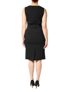 Dolce & Gabbana Black Sleeveless Sheath Knee Length Dress Dolce & Gabbana