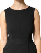 Dolce & Gabbana Black Sleeveless Sheath Knee Length Dress Dolce & Gabbana