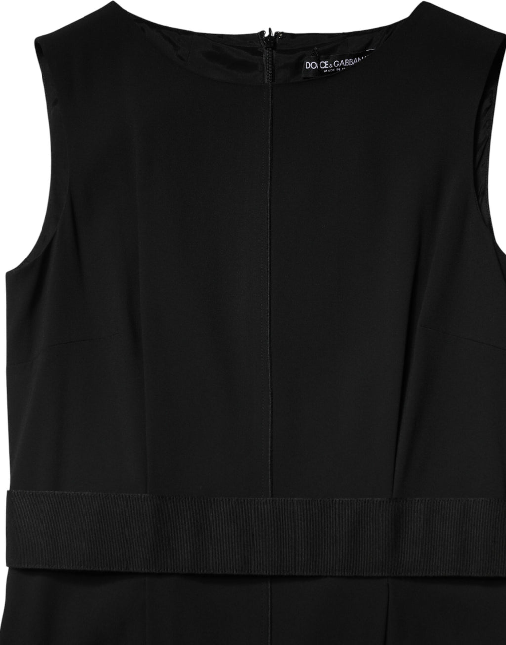 Dolce & Gabbana Black Sleeveless Sheath Knee Length Dress Dolce & Gabbana