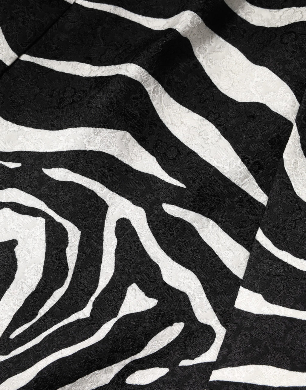 Dolce & Gabbana Black White Zebra Sleeveless A-line Dress - Eljoys Fashion 