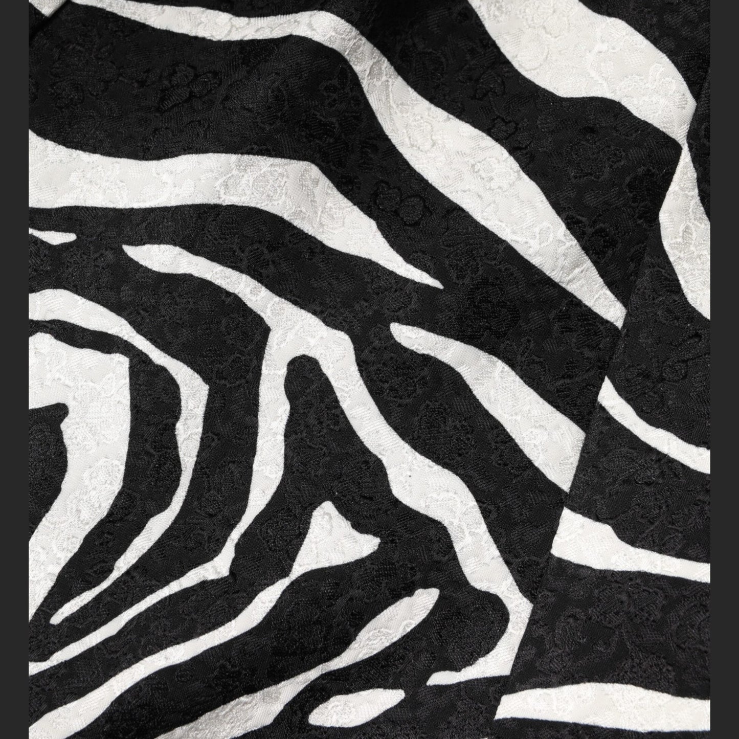 Dolce & Gabbana Black White Zebra Sleeveless A-line Dress Dolce & Gabbana