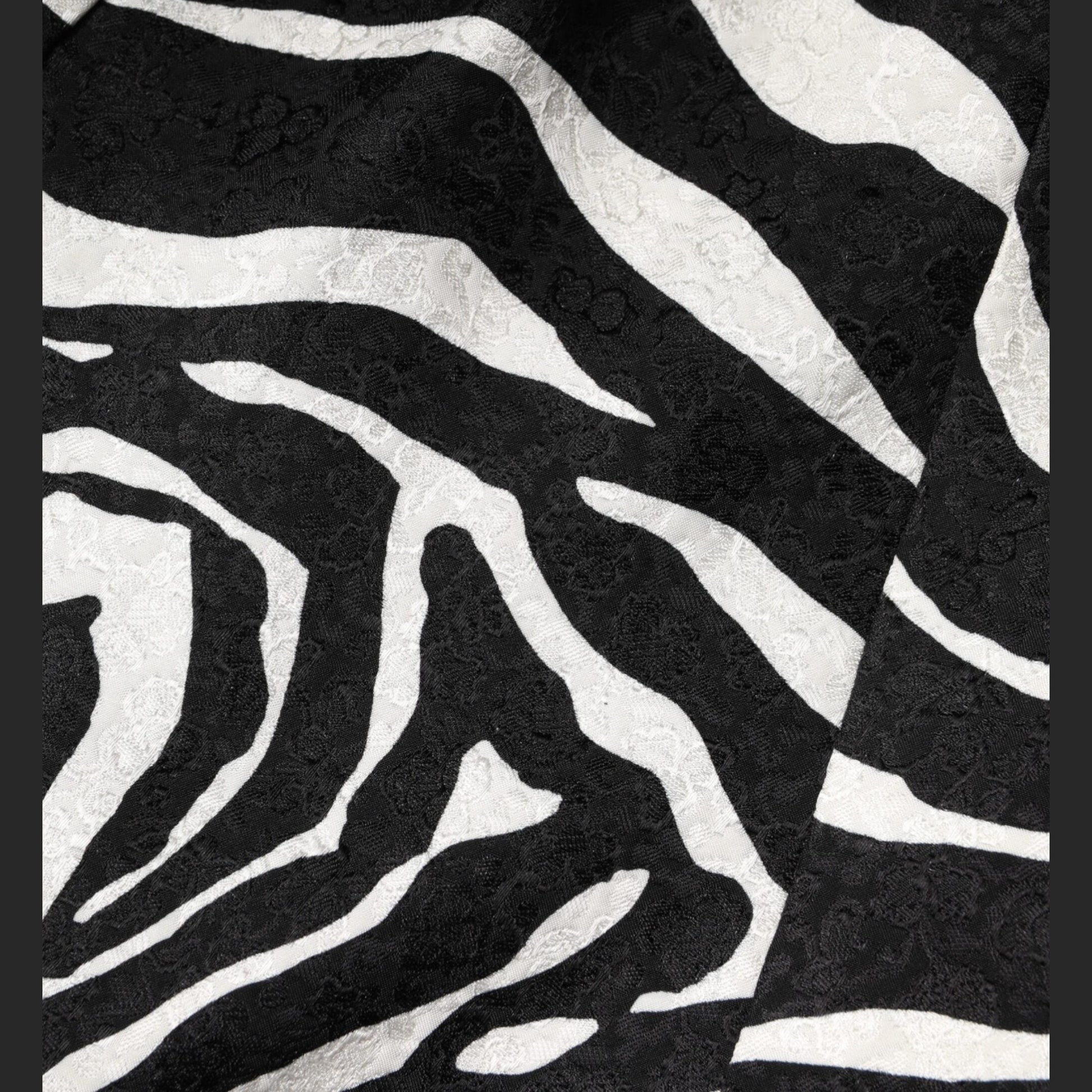 Dolce & Gabbana Black White Zebra Sleeveless A-line Dress Dolce & Gabbana