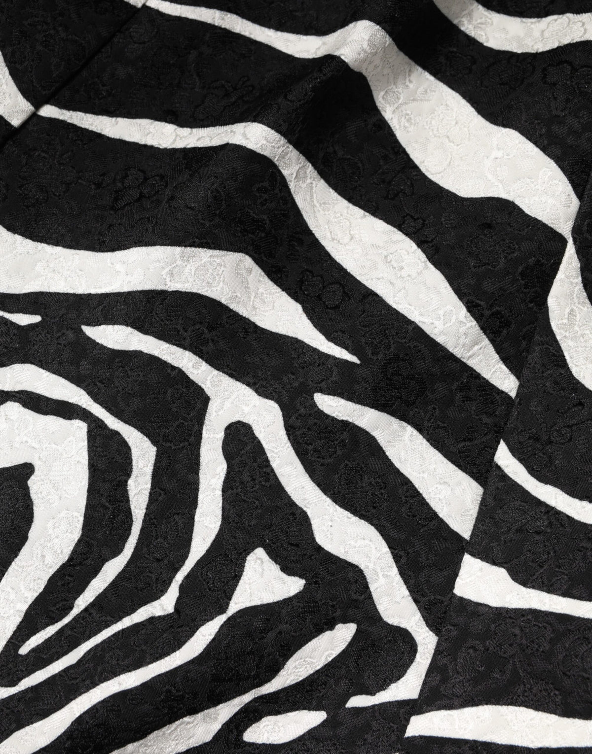 Dolce & Gabbana Black White Zebra Sleeveless A-line Dress - Eljoys Fashion 