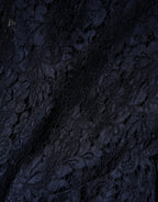 Dolce & Gabbana Blue Lace Ruffle A-line Knee Length Dress - Eljoys Fashion 