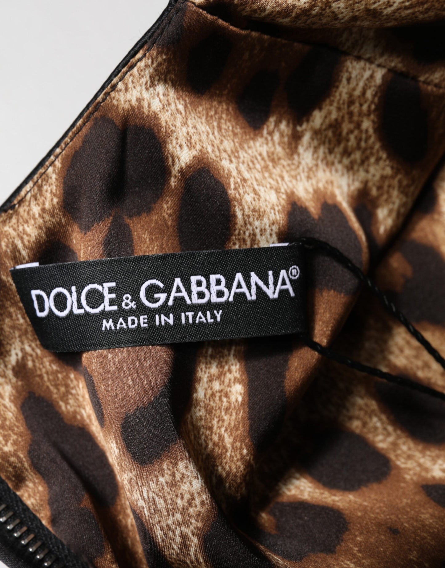 Dolce & Gabbana Black Satin Sheath Midi Cap Sleeves Dress Dolce & Gabbana