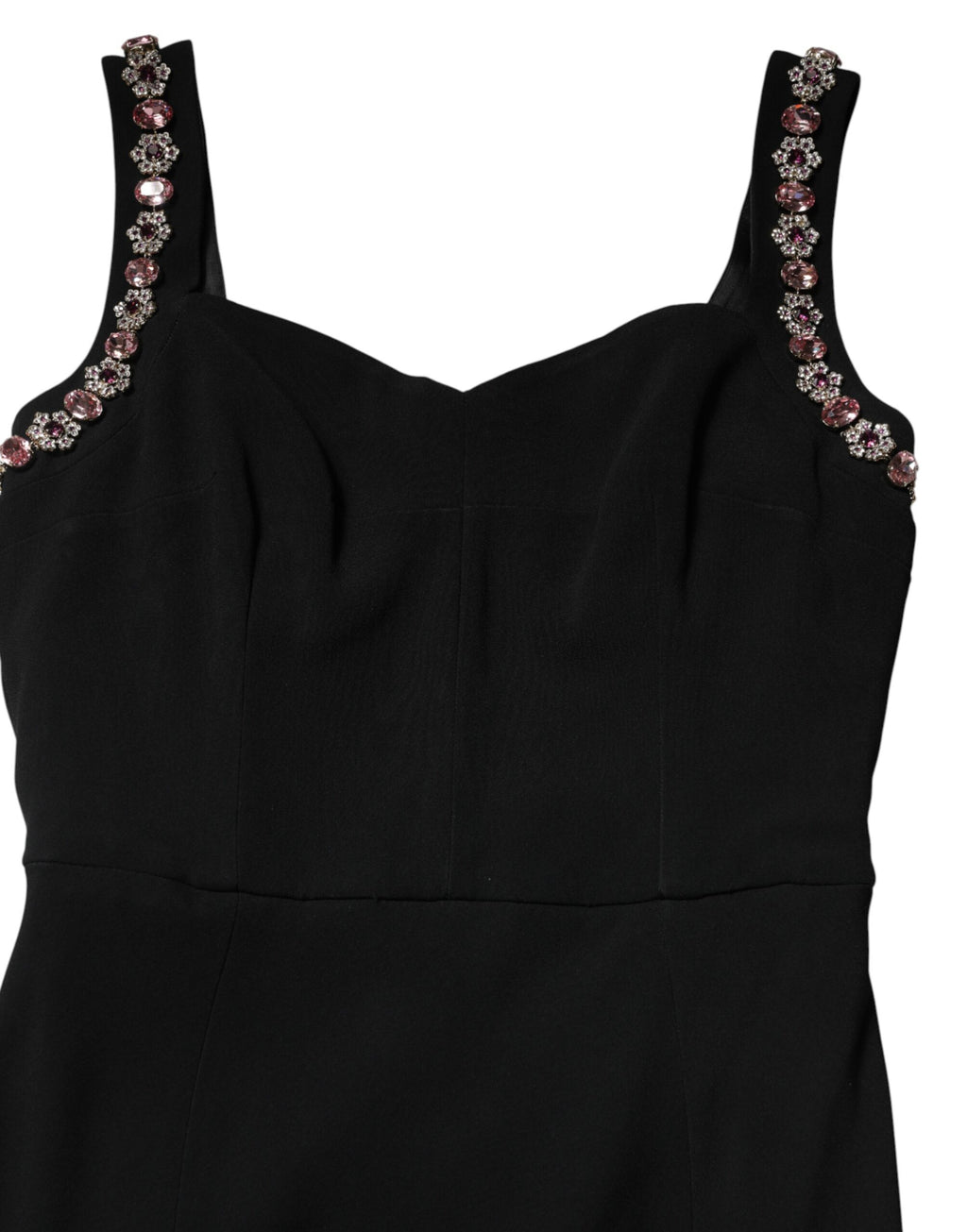 Dolce & Gabbana Black Embellished Bodycon Long Gown Dress - Eljoys Fashion 