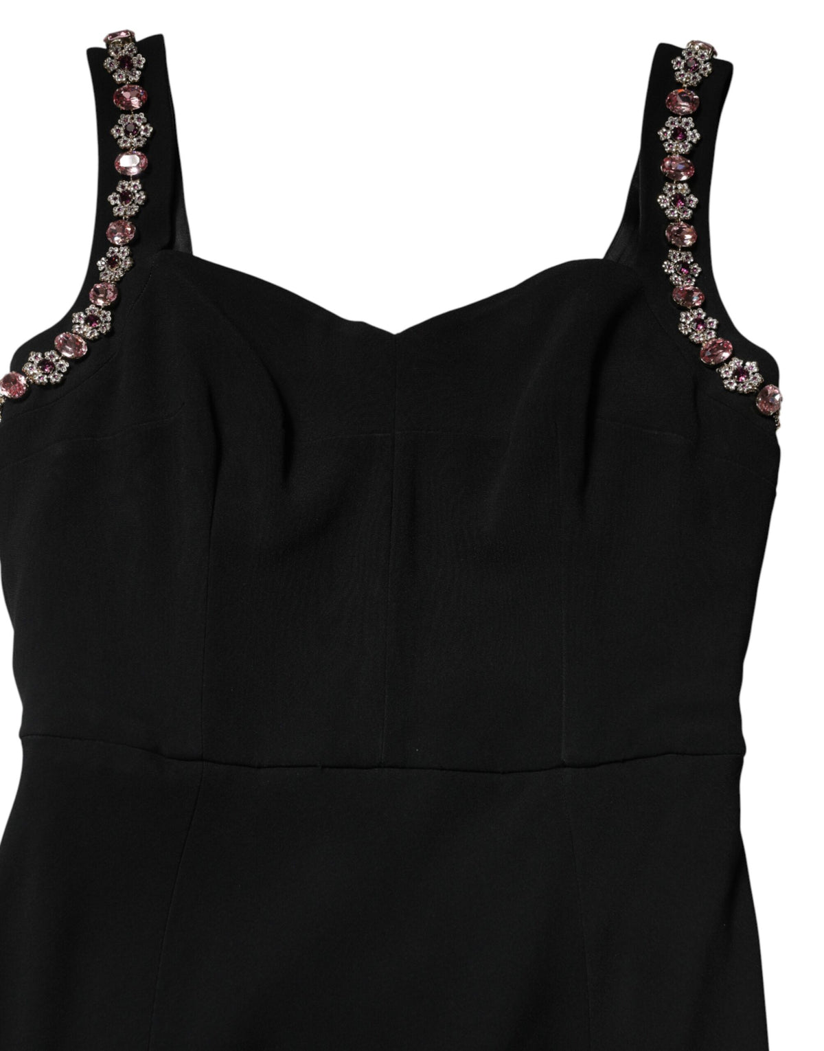 Dolce & Gabbana Black Embellished Bodycon Long Gown Dress - Eljoys Fashion 