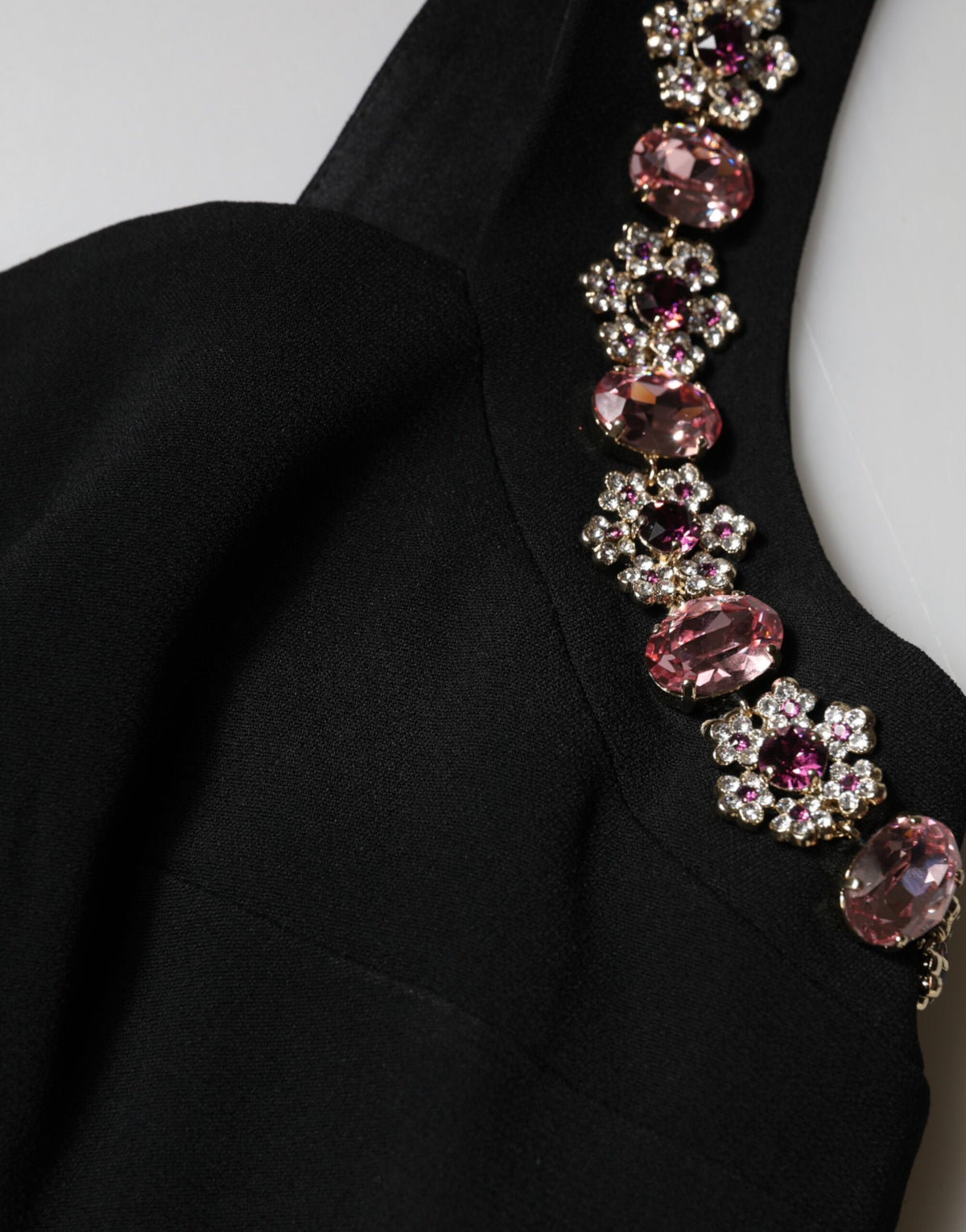 Dolce & Gabbana Black Embellished Bodycon Long Gown Dress - Eljoys Fashion 
