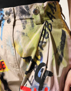 Dolce & Gabbana Multicolor Graffiti HighWaist Bermuda Shorts