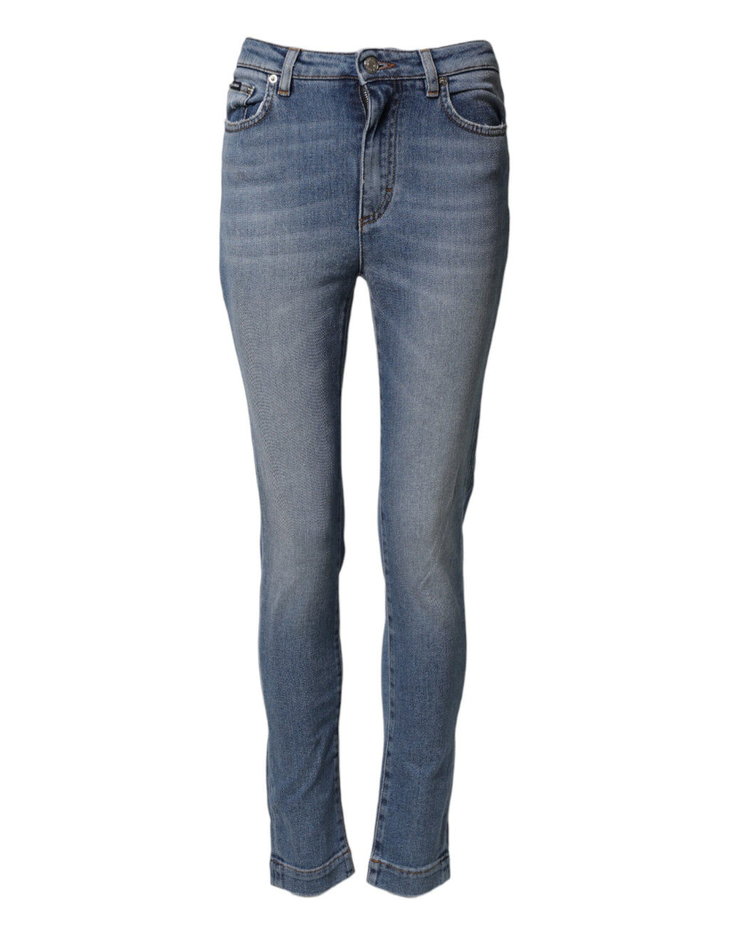 Dolce & Gabbana Blue Washed Cotton Skinny Denim Trouser Jeans - Eljoys Fashion 