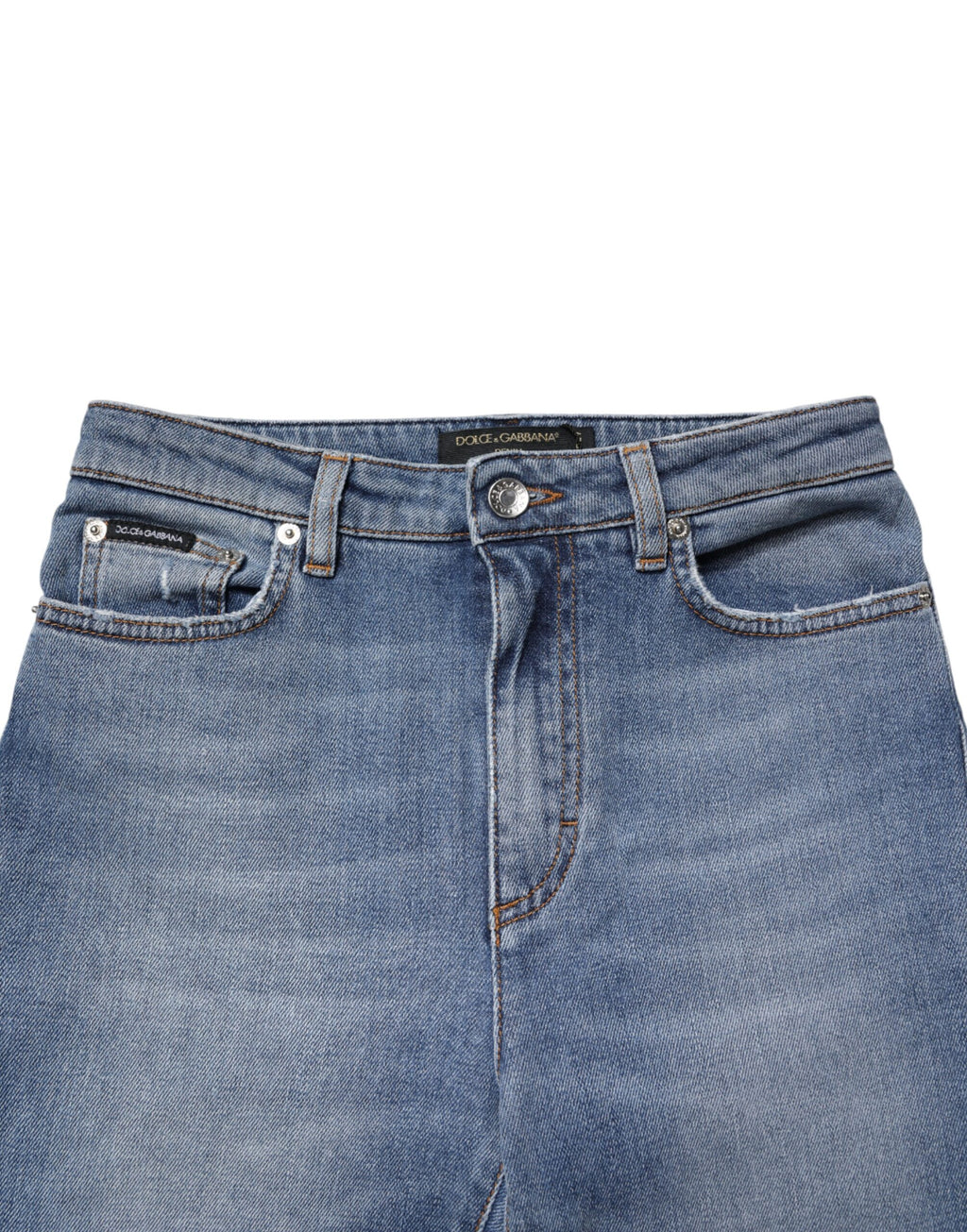 Dolce & Gabbana Blue Washed Cotton Skinny Denim Trouser Jeans - Eljoys Fashion 