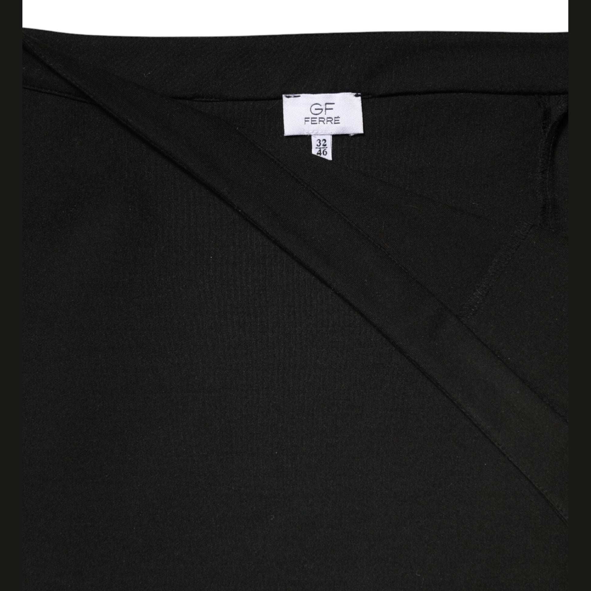 GF Ferre Black Polyester Pencil Cut Knee Length Women Skirt GF Ferre