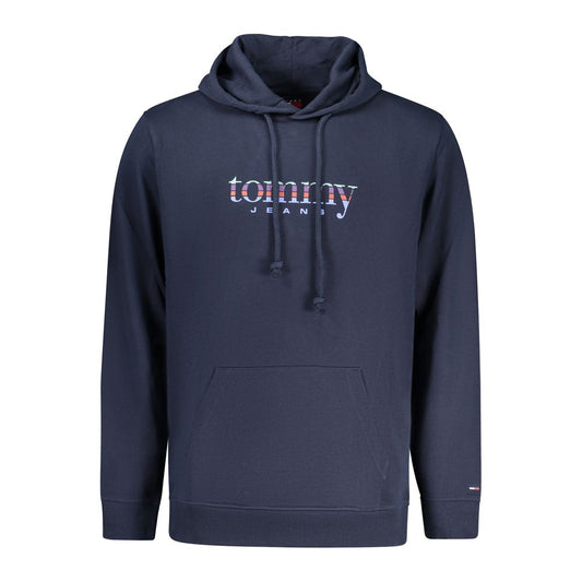 Tommy Hilfiger Blue Cotton Men Hoodie Tommy Hilfiger