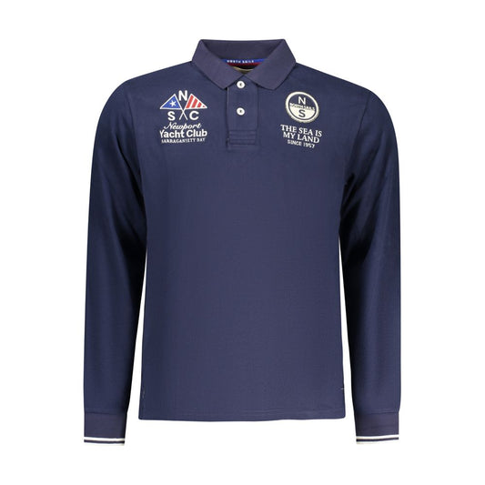 North Sails Blue Cotton Men Polo Shirt North Sails