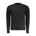 Black cotton men's sweater by North Sails featuring a classic knit design and a crew neckline.