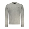 North Sails Grigio Poliammide men's sweater shown in a close-up image, highlighting the knit fabric and stylish design.