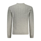 North Sails Grigio Poliammide men's sweater featuring a crew neck and ribbed cuffs, in a light gray color.