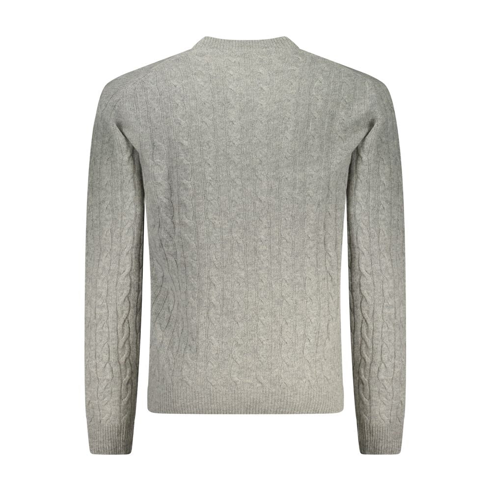 North Sails Grigio Poliammide men's sweater featuring a crew neck and ribbed cuffs, in a light gray color.