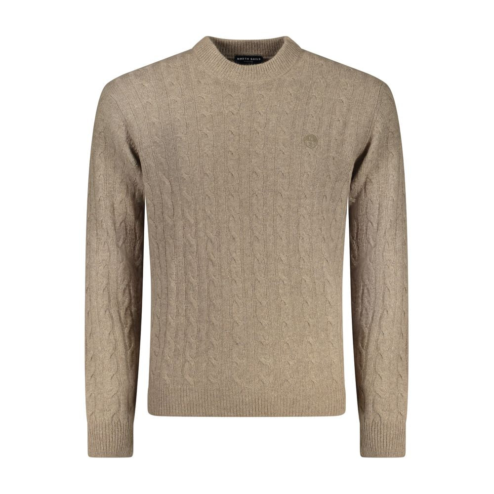 North Sails Marrone Poliammide men's sweater featuring a knit design and ribbed cuffs, styled for casual wear.