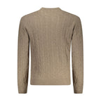 North Sails Marrone Poliammide men's sweater, brown knit with a crew neck and long sleeves, casual and stylish men's clothing.