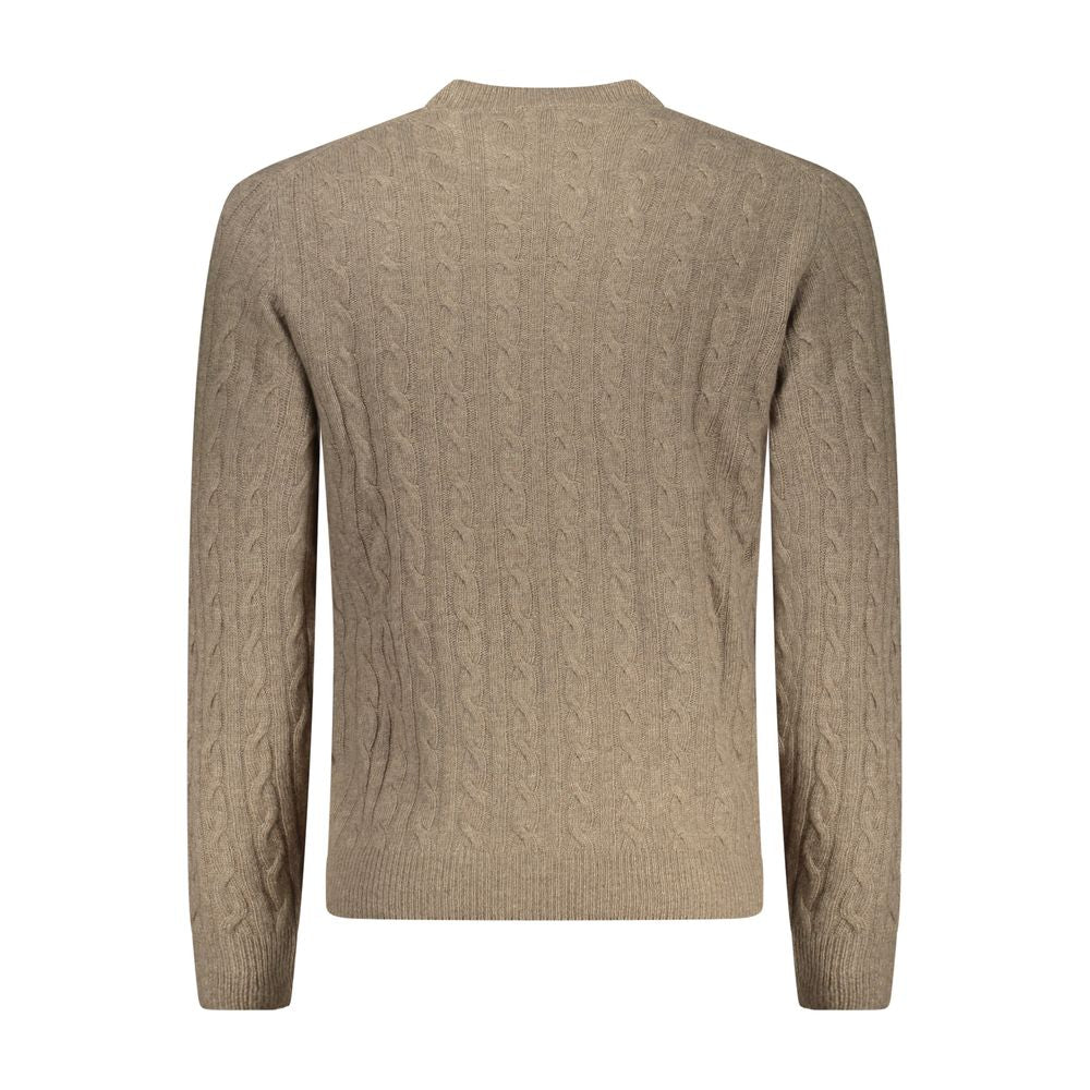 North Sails Marrone Poliammide men's sweater, brown knit with a crew neck and long sleeves, casual and stylish men's clothing.