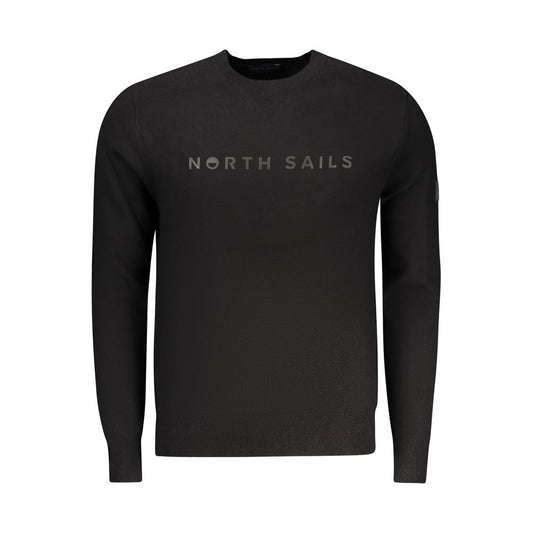 North Sails Black Viscosa Men Sweater North Sails