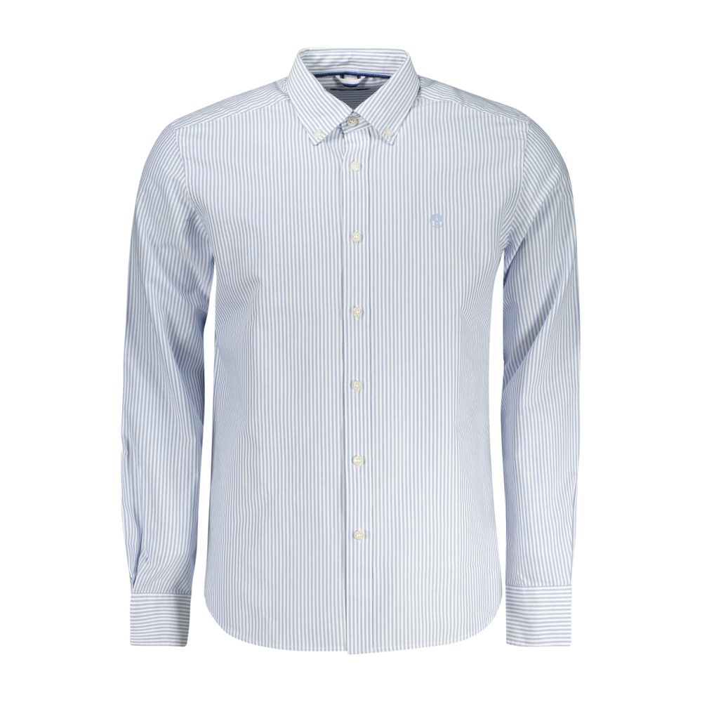 North Sails white cotton men's shirt with classic collar and button-down front, displayed flat on a neutral background.