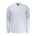 North Sails white cotton men's shirt with classic collar and button-down front, displayed flat on a neutral background.