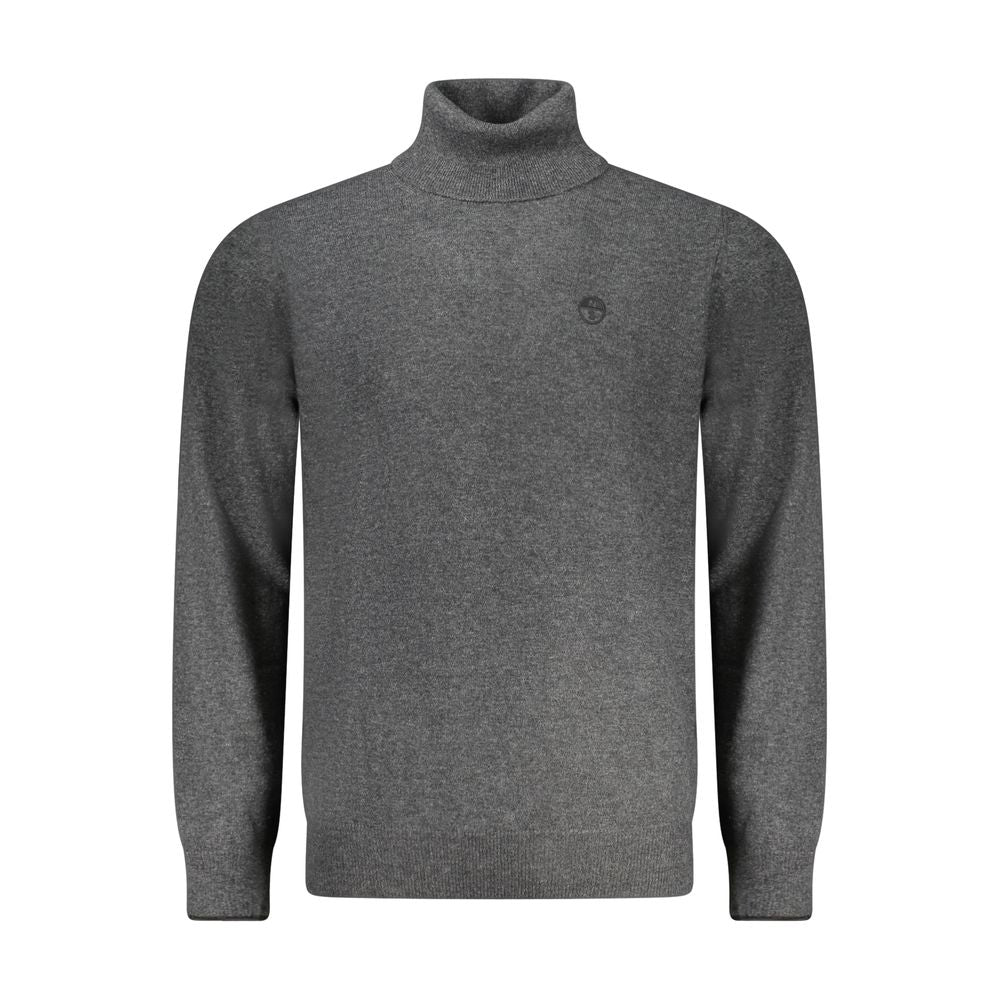 North Sails Grigio Poliammide men's sweater, lightweight knit with ribbed cuffs and neckline, in a stylish gray color.