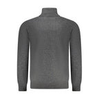 North Sails Grigio Poliammide men's sweater, knitted fabric with a ribbed collar and cuffs, casual and comfortable style.