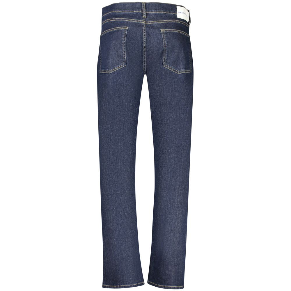 North Sails Blu Cotton Men's Jeans showing front view with classic five-pocket design and straight fit.