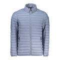 Norway 1963 Azzurro men's nylon jacket with a zip-up front and adjustable collar, featuring a stylish blue design.