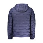 Norway 1963 blue polyamide men's jacket with front zipper, stand collar, and side pockets, stylish and lightweight outerwear.