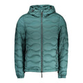 Norway 1963 Verde Poliammide men's jacket displayed on a hanger, showcasing the lightweight, waterproof outdoor outerwear style.