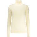 Norway 1963 Bianco Viscosa Donna maglia, white women's viscose top with a relaxed fit and stylish design, displayed on a hanger.